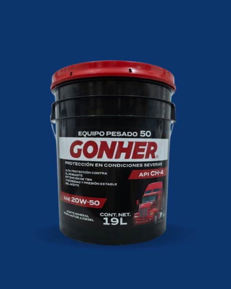 Aceite de motor 20w50 CH-4 Gonher 19Lts